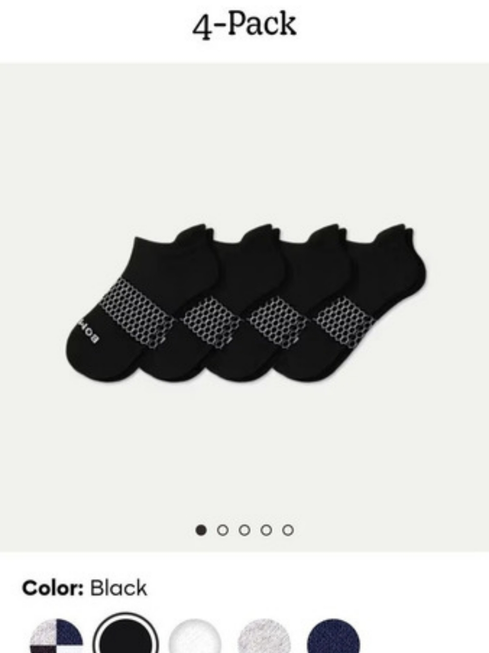 Bombas Gripper Ankle Sock 4-Pack Black
